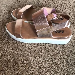 Rose gold sandals